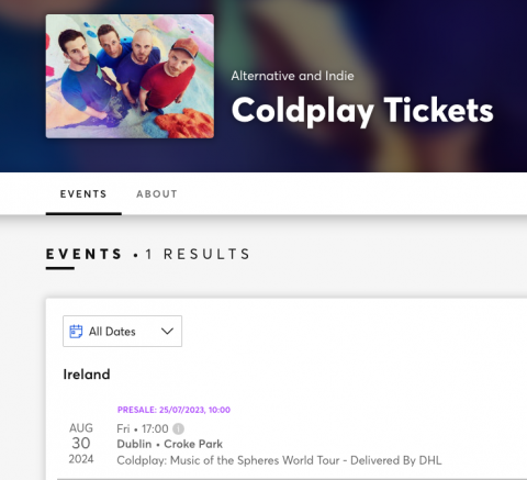 Irish Coldplay fans go wild at hints of a Dublin show next year
